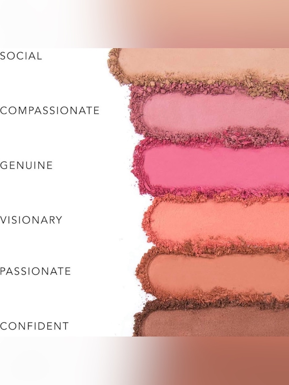 REALHER You Are Brilliant Pro Blush Palette features six blendable shades